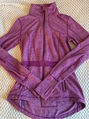 lululemon athletica Heathered Purple Full‑Zip Athletic Jacket